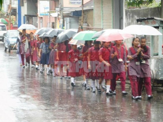 Rain showers on Northeast Tripura  